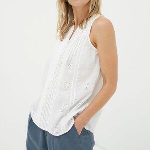NWOT Fatface Natural Embroidered Cami / US6 UK10